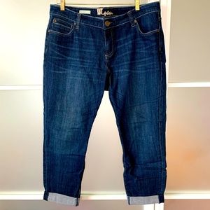 Kut from the Kloth dark blue Katy boyfriend jeans. Size 14W.
